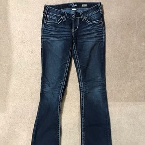 Silver boot cut jeans